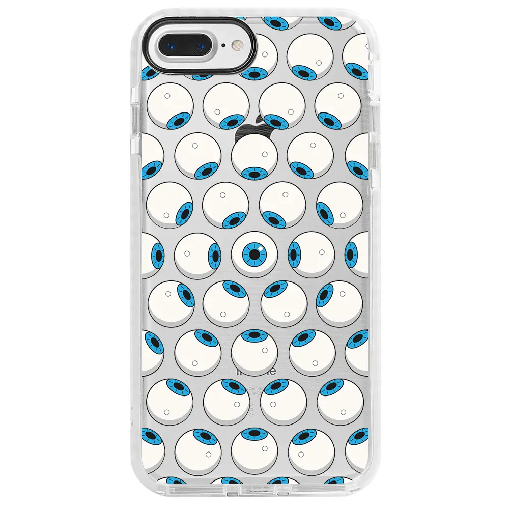 Apple iPhone 7 Plus Beyaz Impact Premium Telefon Kılıfı - Eyes On You 2