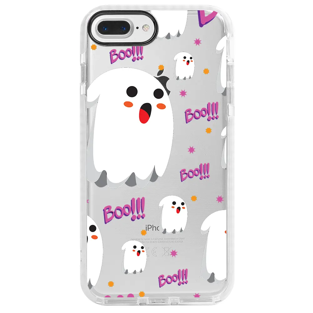 Apple iPhone 7 Plus Beyaz Impact Premium Telefon Kılıfı - Ghost Boo!