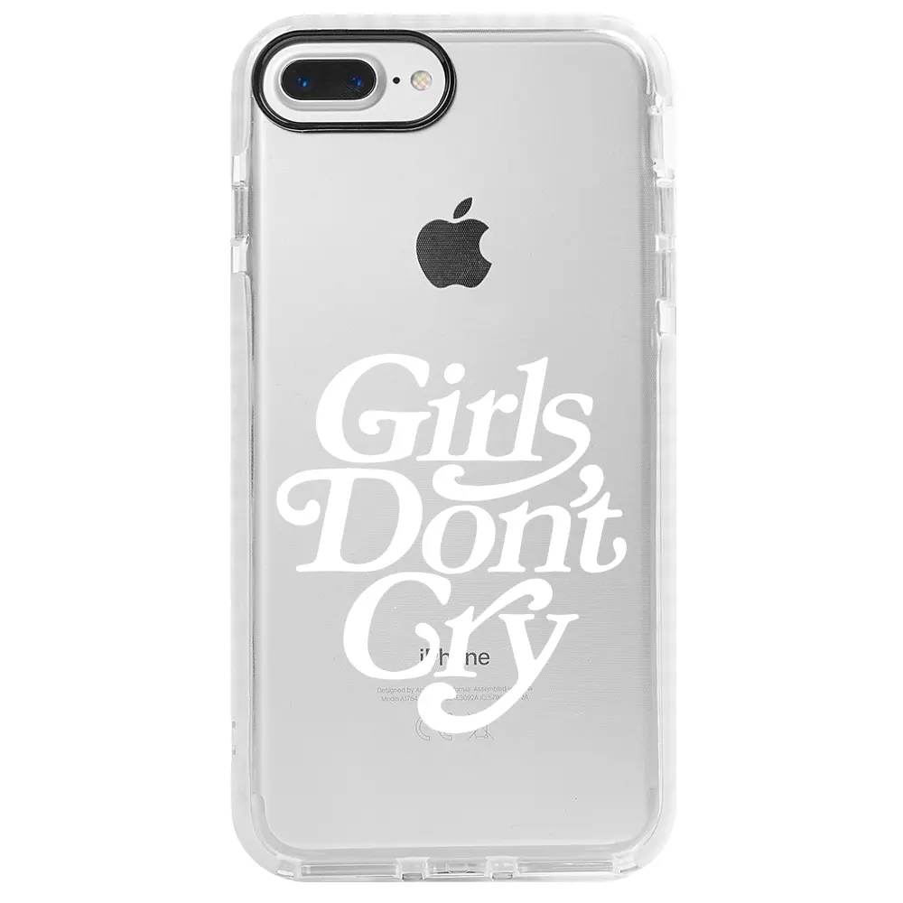 Apple iPhone 7 Plus Beyaz Impact Premium Telefon Kılıfı - Girls Don't Cry