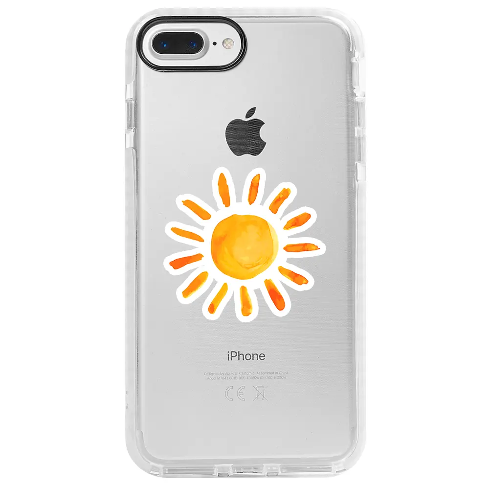 Apple iPhone 7 Plus Beyaz Impact Premium Telefon Kılıfı - Güneş