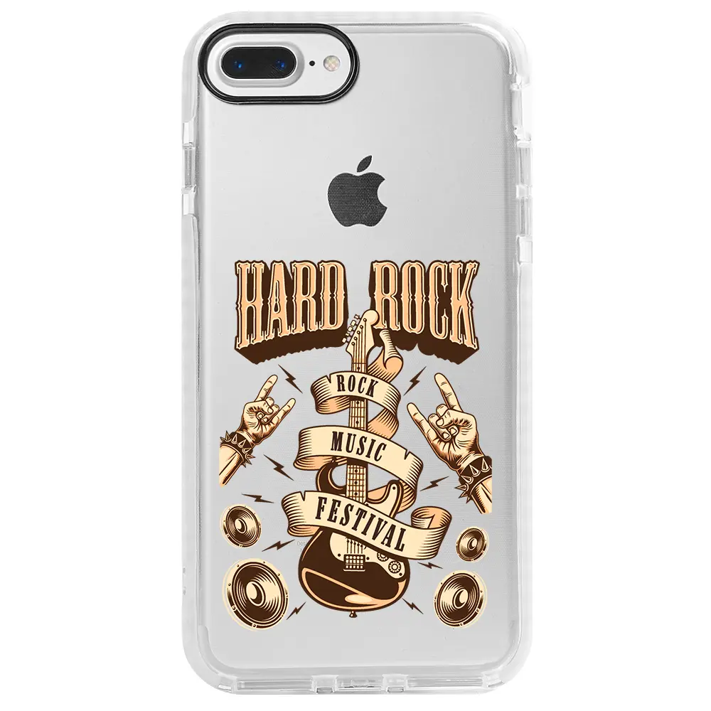 Apple iPhone 7 Plus Beyaz Impact Premium Telefon Kılıfı - Hard Rock