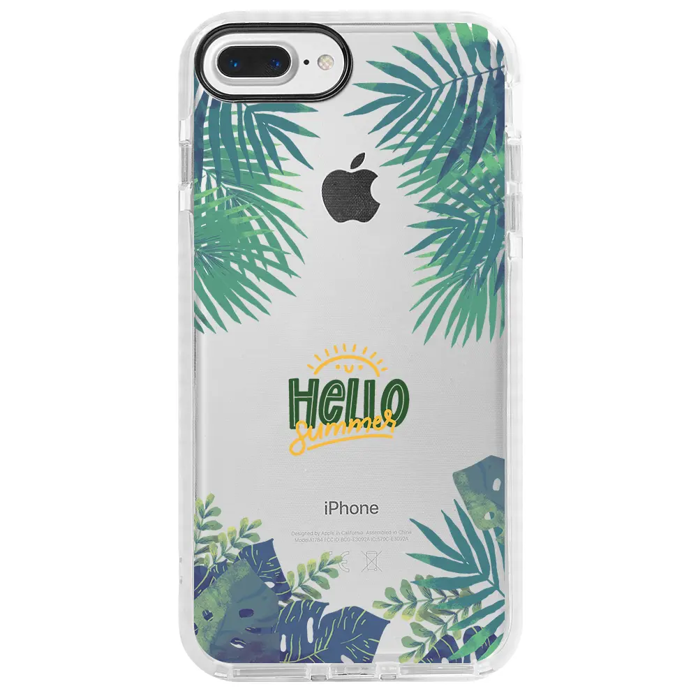 Apple iPhone 7 Plus Beyaz Impact Premium Telefon Kılıfı - Hello Summer