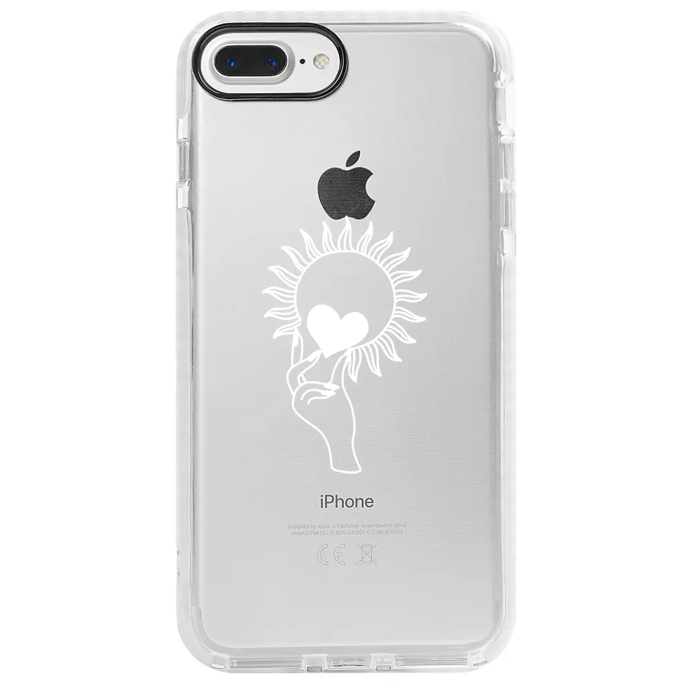 Apple iPhone 7 Plus Beyaz Impact Premium Telefon Kılıfı - Keep Heart