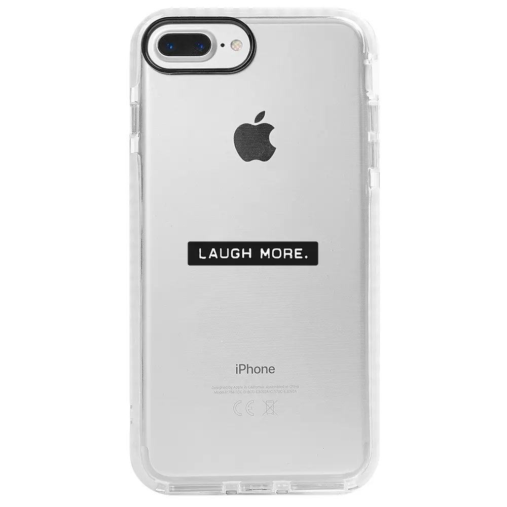 Apple iPhone 7 Plus Beyaz Impact Premium Telefon Kılıfı - Laugh More
