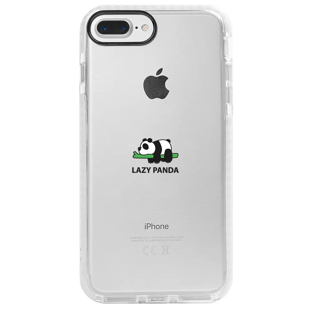 Apple iPhone 7 Plus Beyaz Impact Premium Telefon Kılıfı - Lazy Panda