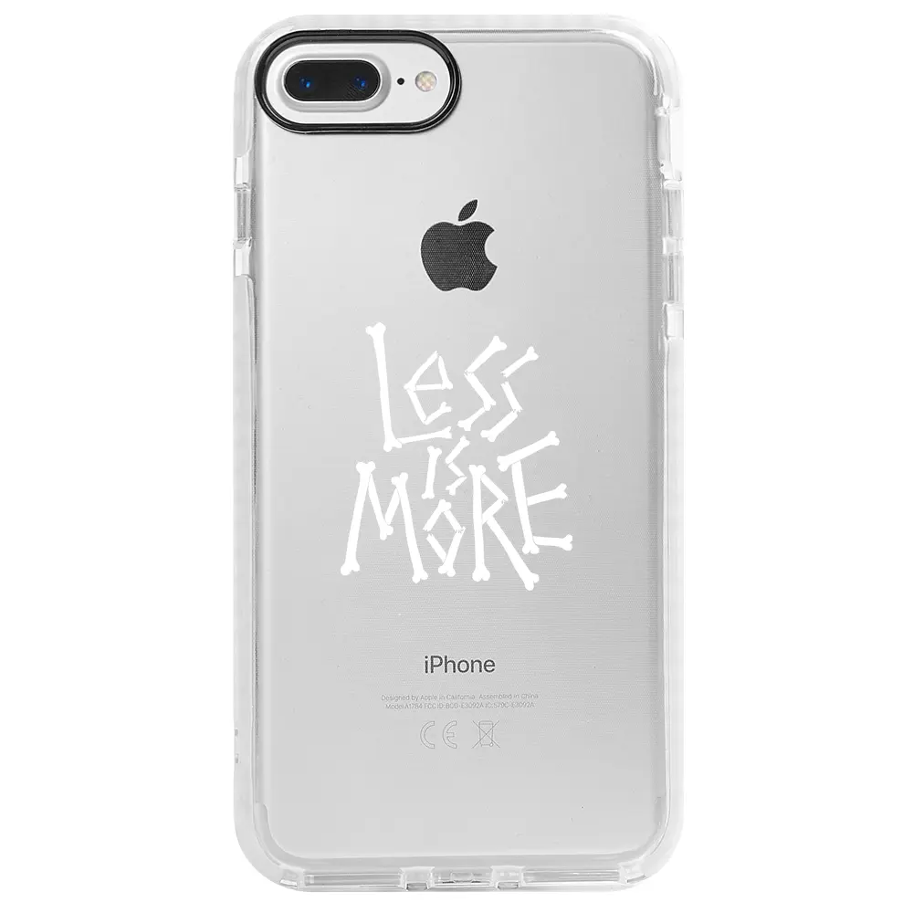 Apple iPhone 7 Plus Beyaz Impact Premium Telefon Kılıfı - Less is More