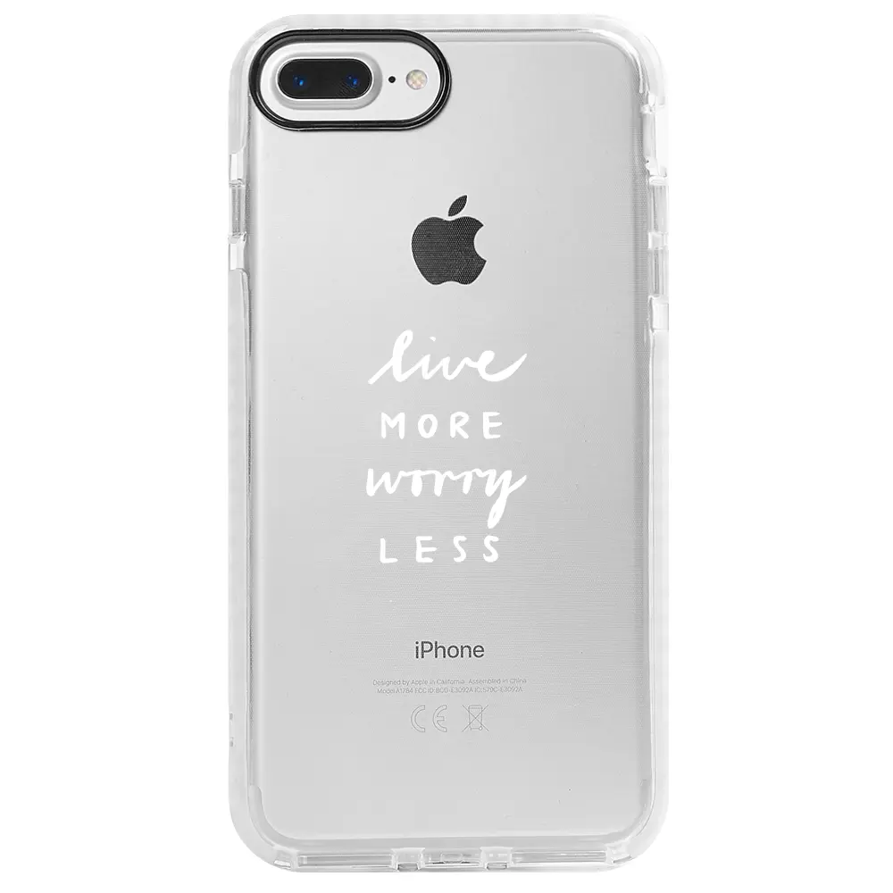 Apple iPhone 7 Plus Beyaz Impact Premium Telefon Kılıfı - Love More