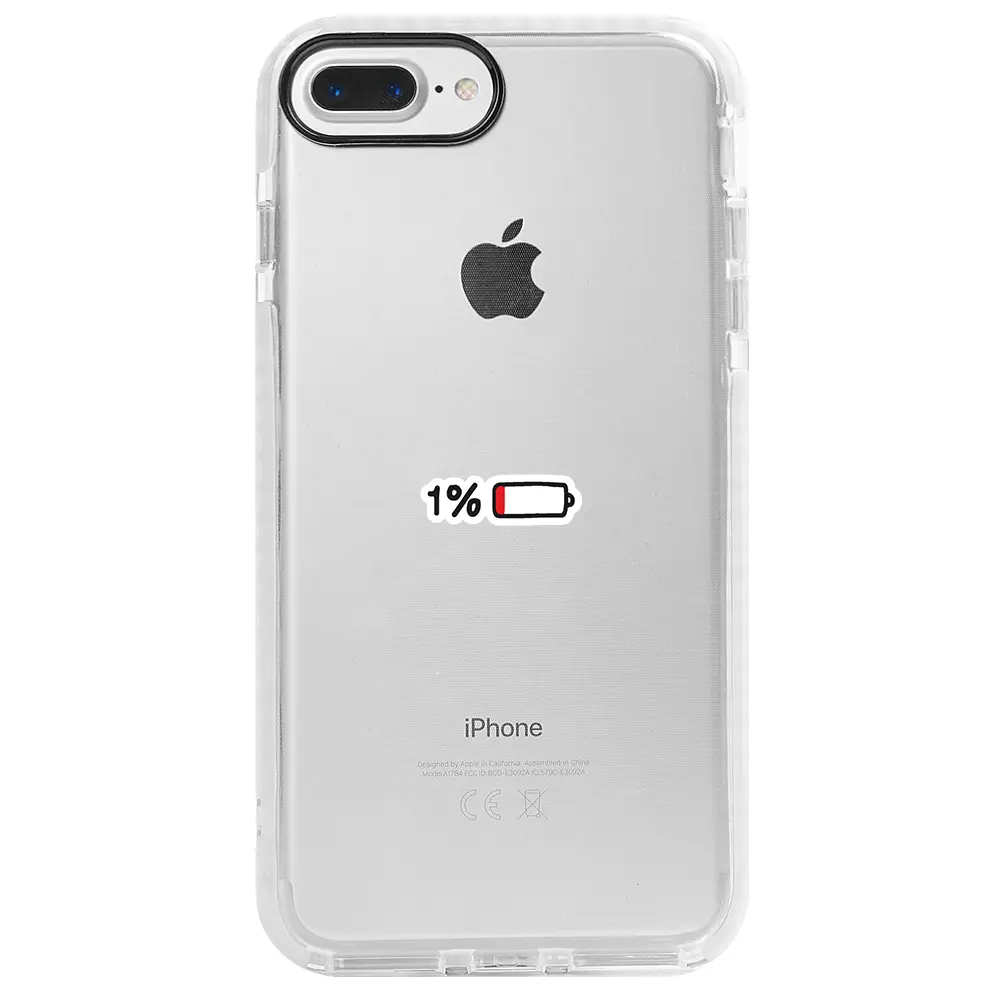 Apple iPhone 7 Plus Beyaz Impact Premium Telefon Kılıfı - Low Charge