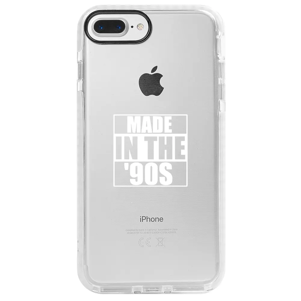 Apple iPhone 7 Plus Beyaz Impact Premium Telefon Kılıfı - Made in the 90's