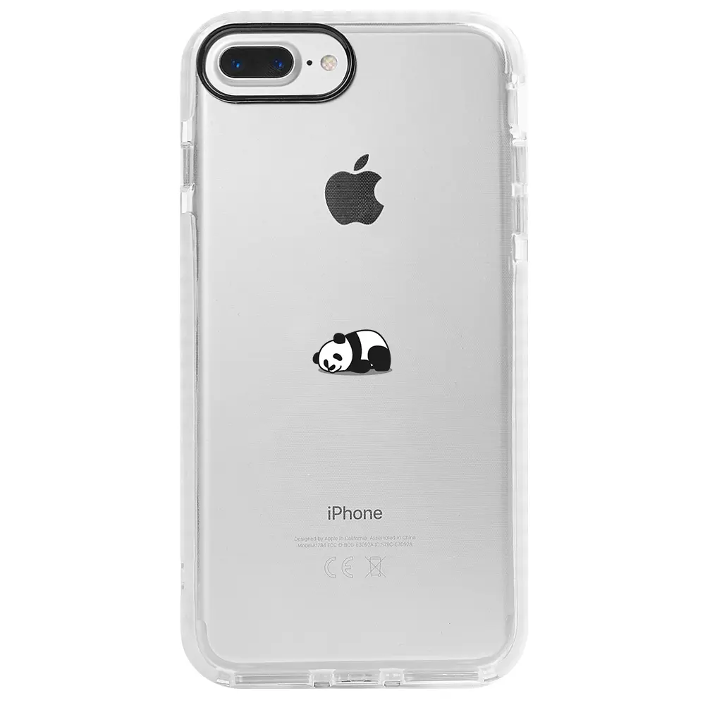 Apple iPhone 7 Plus Beyaz Impact Premium Telefon Kılıfı - Miskin Panda