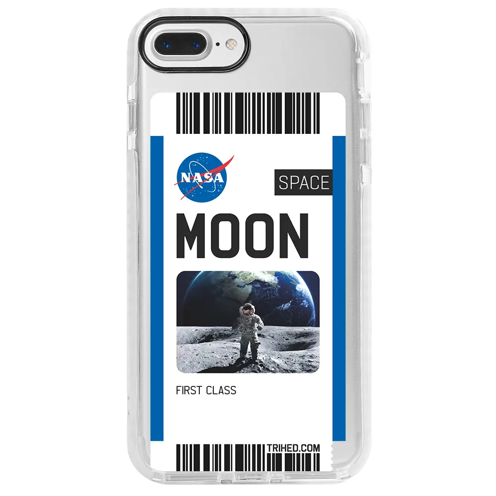 Apple iPhone 7 Plus Beyaz Impact Premium Telefon Kılıfı - Moon Bileti