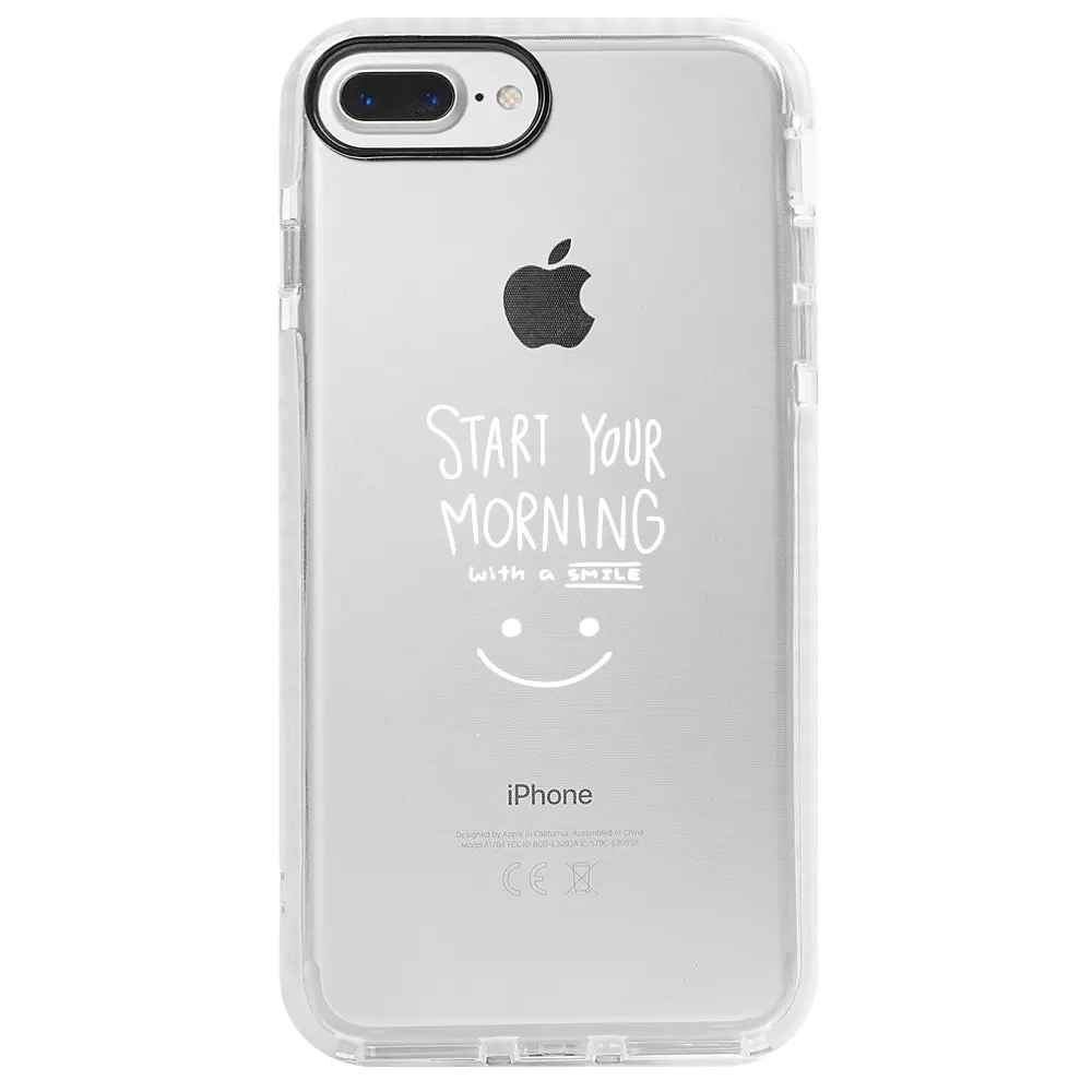 Apple iPhone 7 Plus Beyaz Impact Premium Telefon Kılıfı - Morning