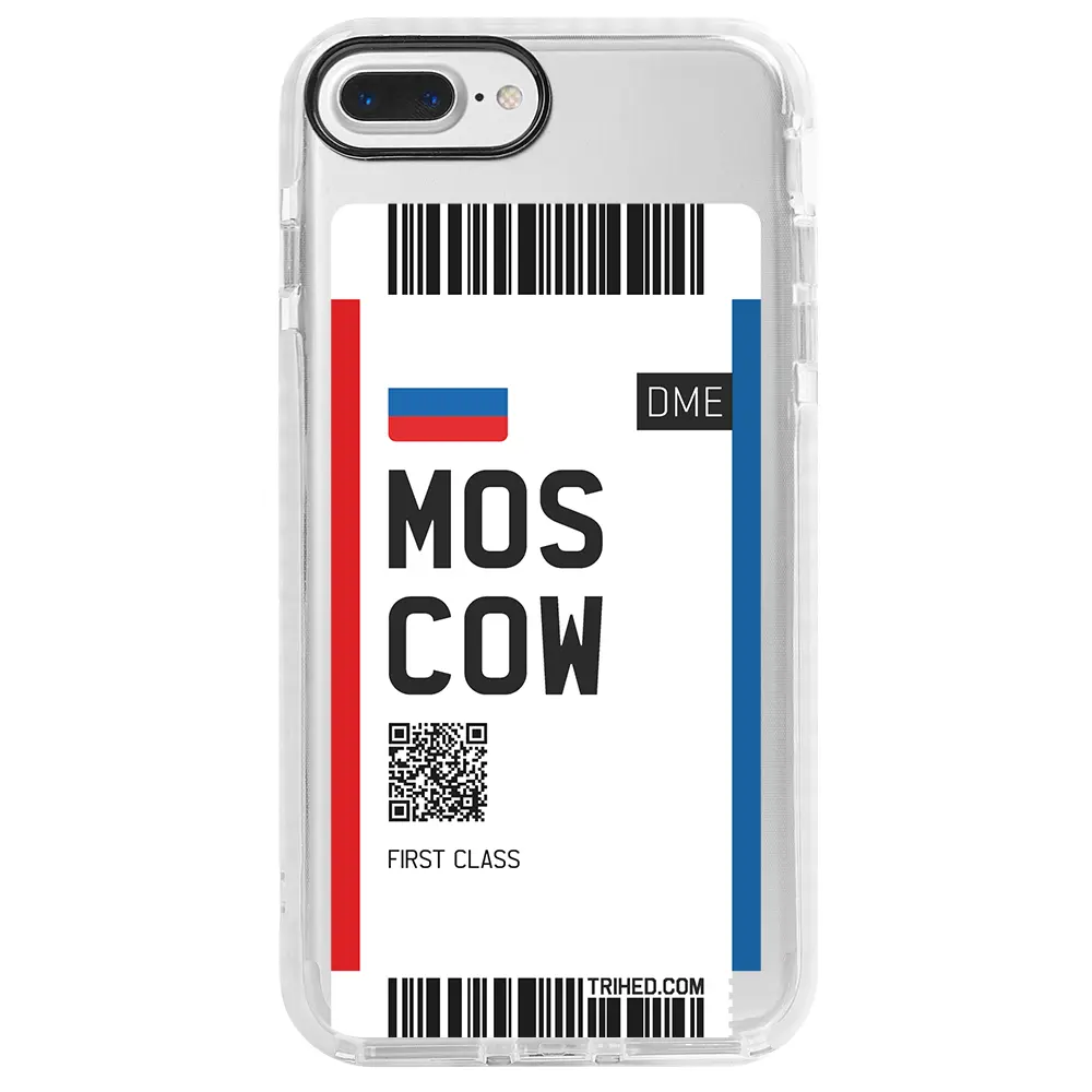 Apple iPhone 7 Plus Beyaz Impact Premium Telefon Kılıfı - Moscow Bileti