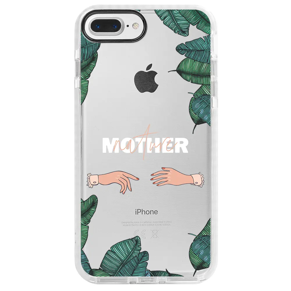 Apple iPhone 7 Plus Beyaz Impact Premium Telefon Kılıfı - Nature Mother