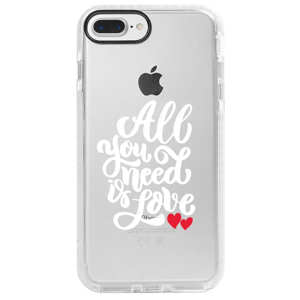 Apple iPhone 7 Plus Beyaz Impact Premium Telefon Kılıfı - Need Love