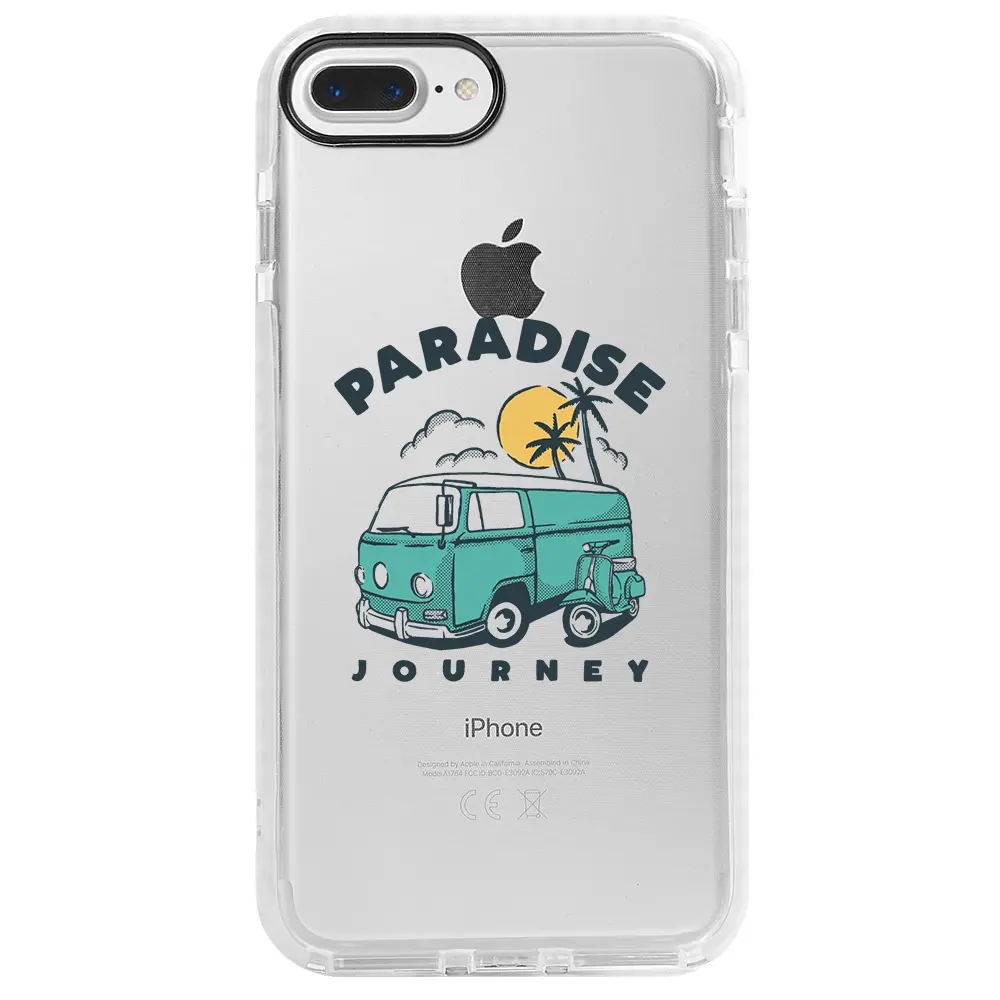 Apple iPhone 7 Plus Beyaz Impact Premium Telefon Kılıfı - Paradise