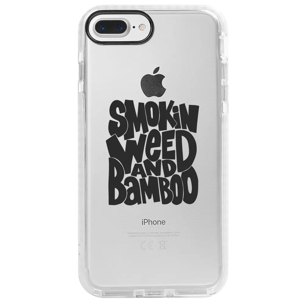 Apple iPhone 7 Plus Beyaz Impact Premium Telefon Kılıfı - Smokin Weed