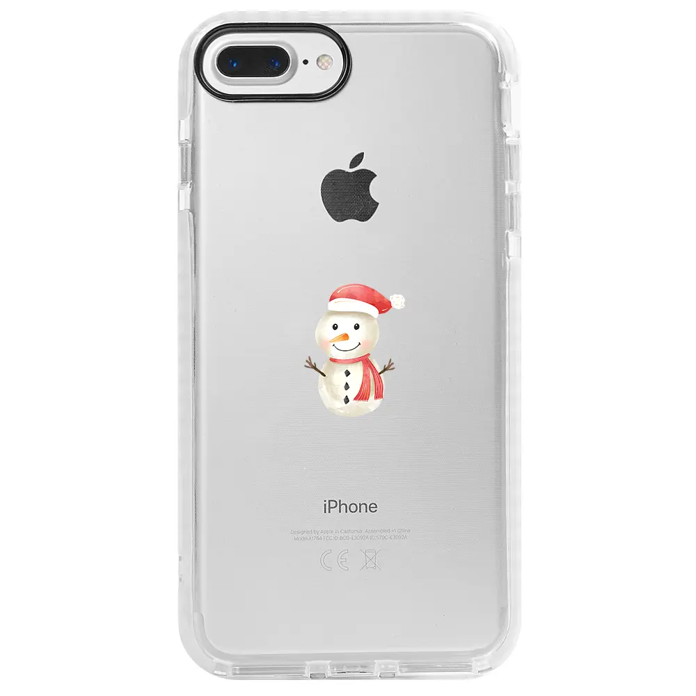 Apple iPhone 7 Plus Beyaz Impact Premium Telefon Kılıfı - Snowman