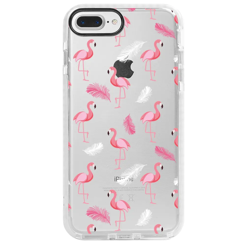 Apple iPhone 7 Plus Beyaz Impact Premium Telefon Kılıfı - Tuy ve Flamingo