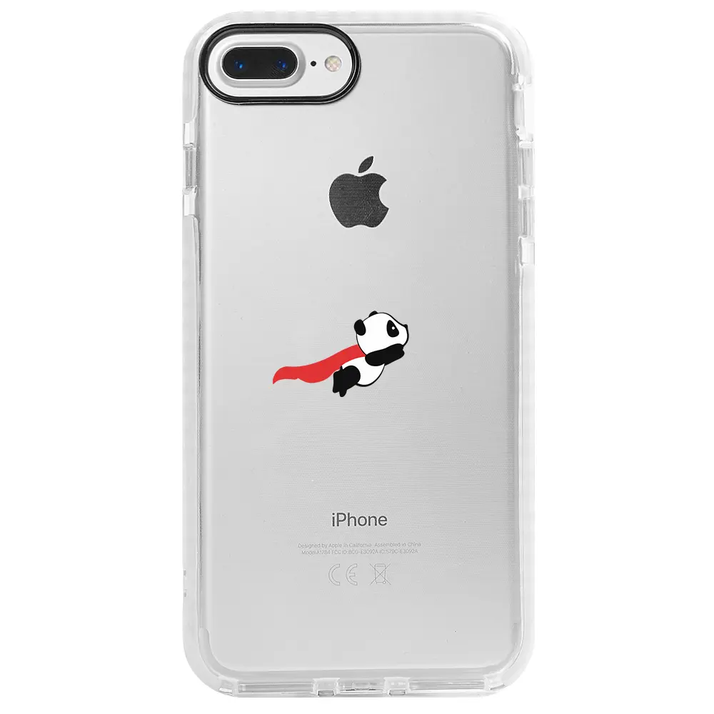 Apple iPhone 7 Plus Beyaz Impact Premium Telefon Kılıfı - Uçan Panda