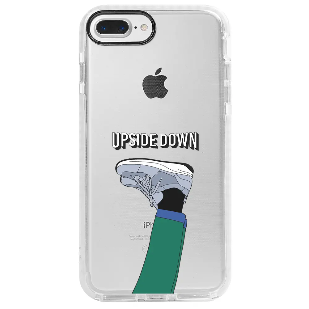 Apple iPhone 7 Plus Beyaz Impact Premium Telefon Kılıfı - Upside Down