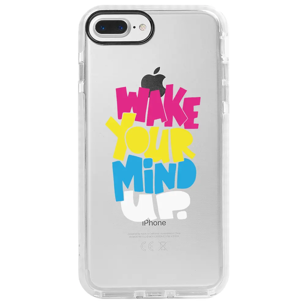 Apple iPhone 7 Plus Beyaz Impact Premium Telefon Kılıfı - Wake Your Mind Up