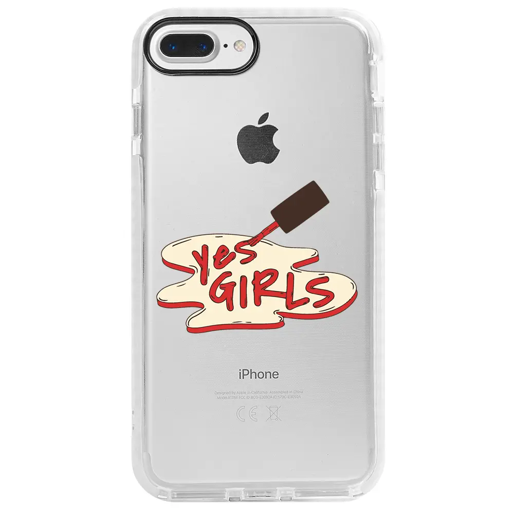 Apple iPhone 7 Plus Beyaz Impact Premium Telefon Kılıfı - Yes Girls
