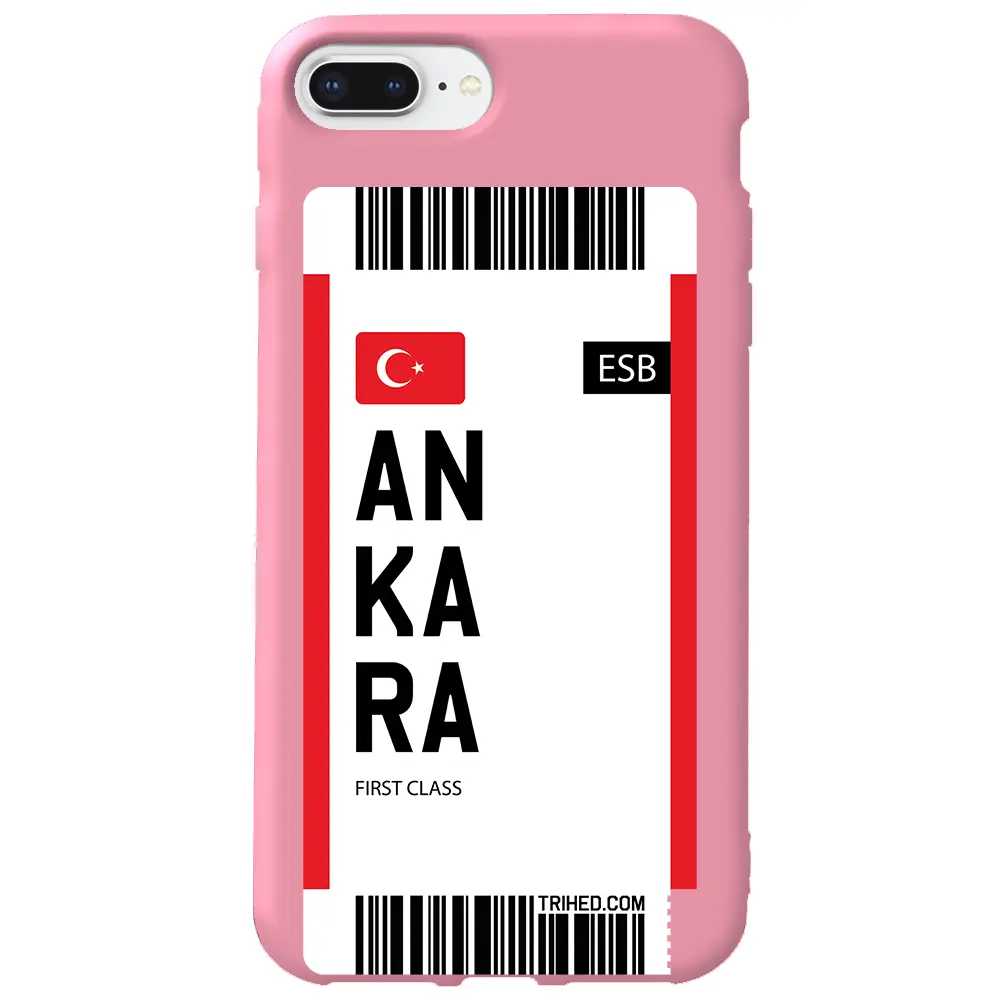 Apple iPhone 7 Plus Pembe Renkli Silikon Telefon Kılıfı - Ankara Bileti