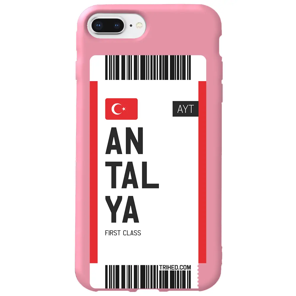 Apple iPhone 7 Plus Pembe Renkli Silikon Telefon Kılıfı - Antalya Bileti
