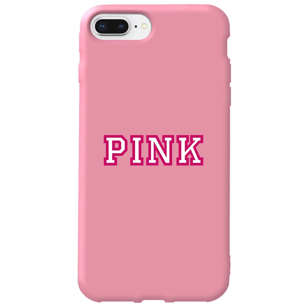 Apple iPhone 7 Plus Pembe Renkli Silikon Telefon Kılıfı - Pink