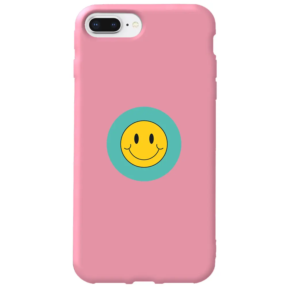 Apple iPhone 7 Plus Pembe Renkli Silikon Telefon Kılıfı - Smile 2