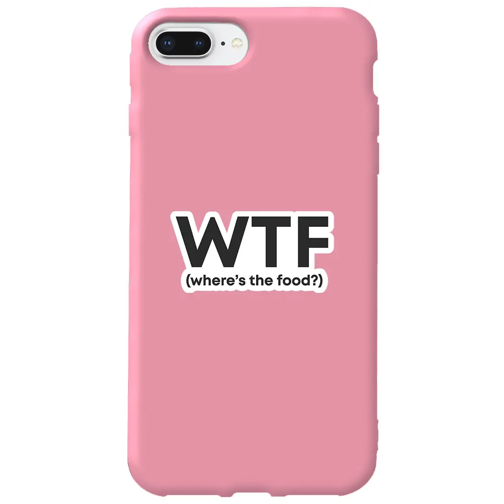 Apple iPhone 7 Plus Pembe Renkli Silikon Telefon Kılıfı - WTF