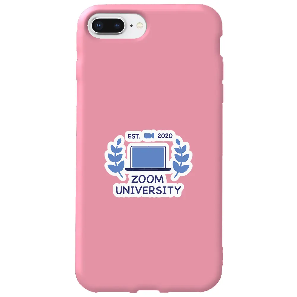 Apple iPhone 7 Plus Pembe Renkli Silikon Telefon Kılıfı - Zoom Üniversitesi