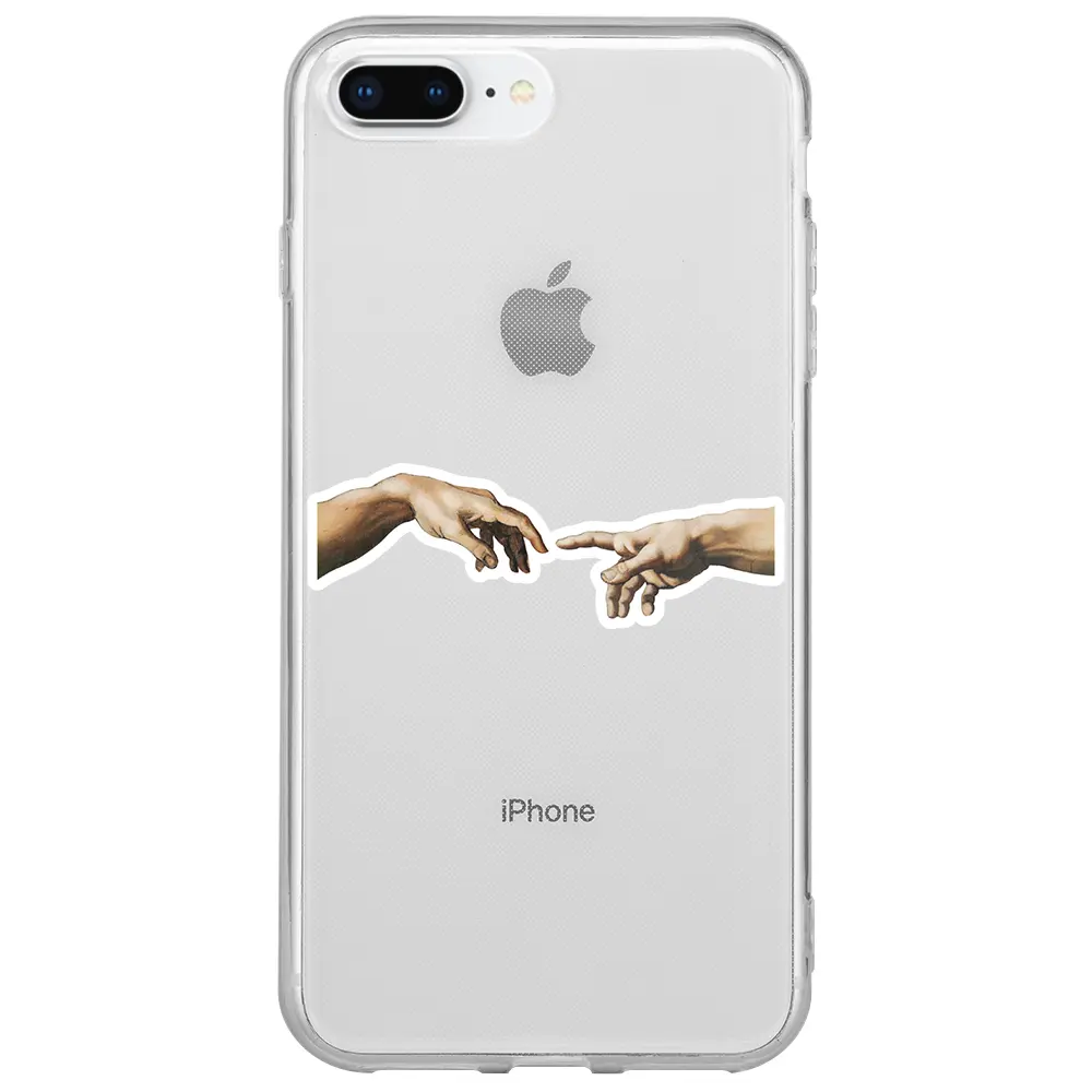 Apple iPhone 7 Plus Şeffaf Telefon Kılıfı - Adem'in Yaratılışı