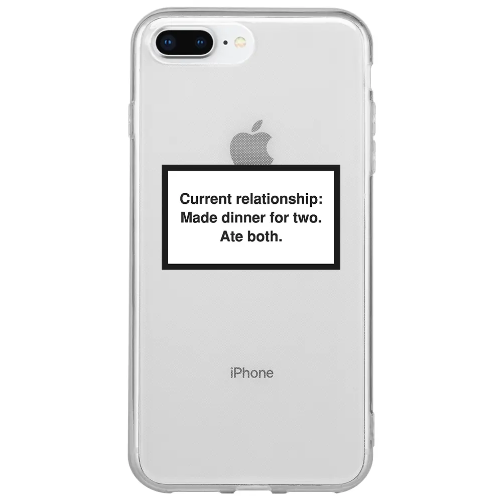 Apple iPhone 7 Plus Şeffaf Telefon Kılıfı - Ate both.
