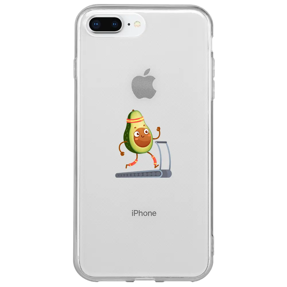 Apple iPhone 7 Plus Şeffaf Telefon Kılıfı - Avokado Run