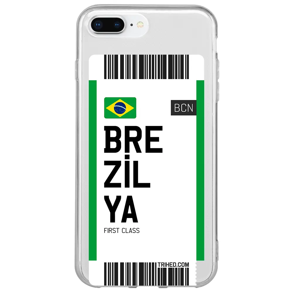 Apple iPhone 7 Plus Şeffaf Telefon Kılıfı - Brezilya Bileti