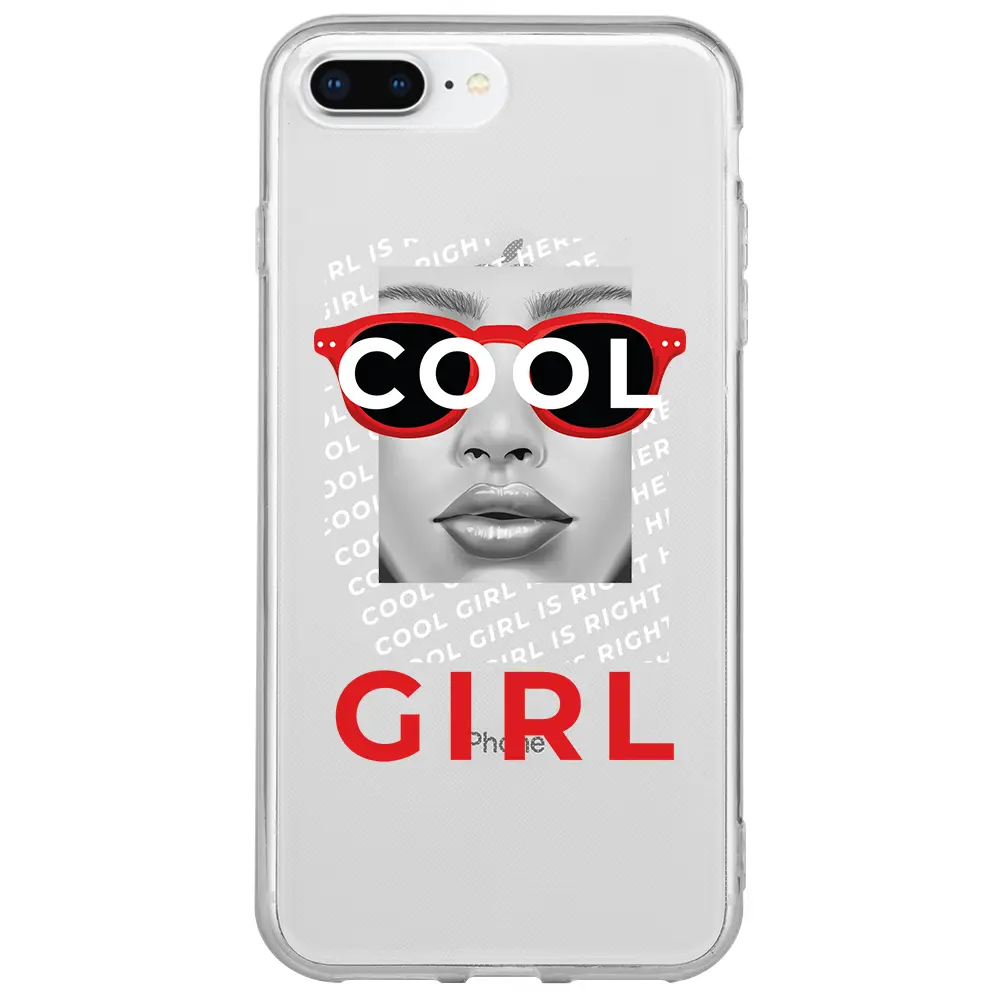 Apple iPhone 7 Plus Şeffaf Telefon Kılıfı - Cool Girl