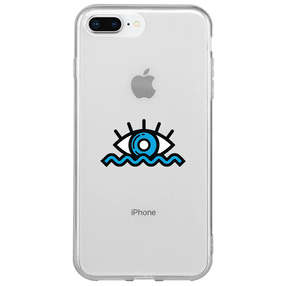 Apple iPhone 7 Plus Şeffaf Telefon Kılıfı - Denizci Gözü