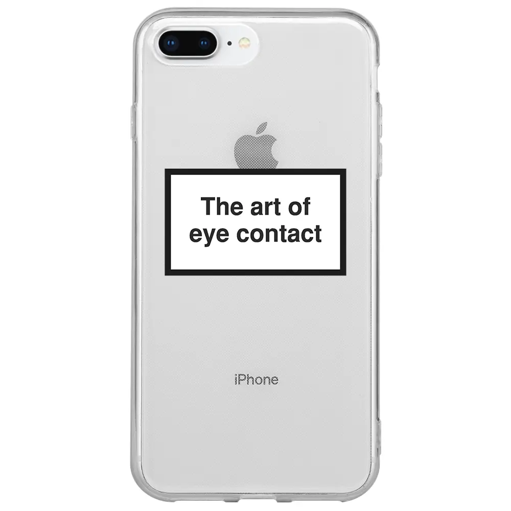 Apple iPhone 7 Plus Şeffaf Telefon Kılıfı - Eye Contact