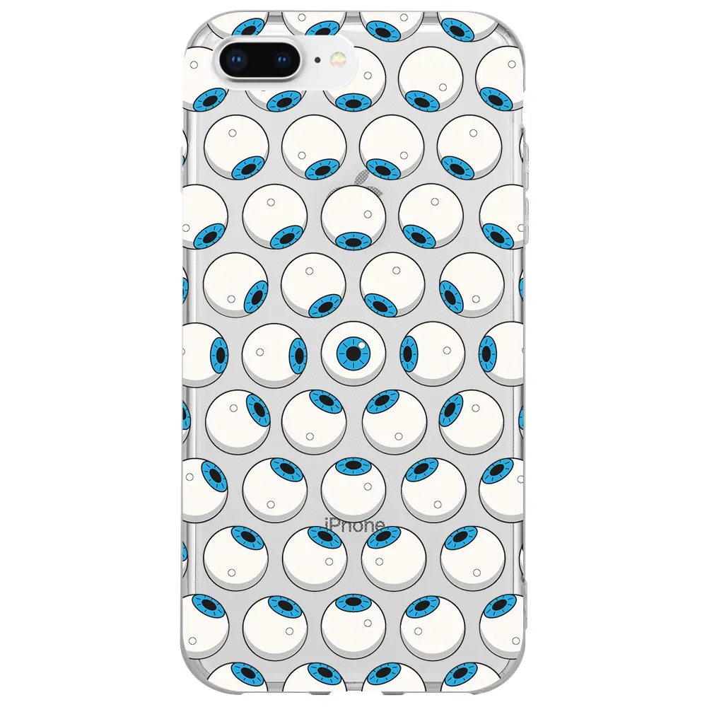 Apple iPhone 7 Plus Şeffaf Telefon Kılıfı - Eyes On You 2