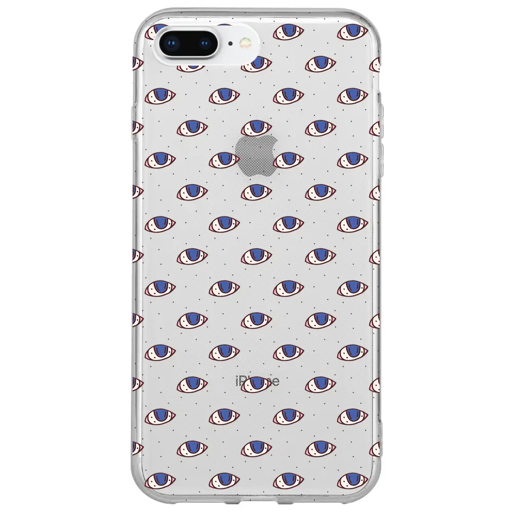Apple iPhone 7 Plus Şeffaf Telefon Kılıfı - Eyes On You