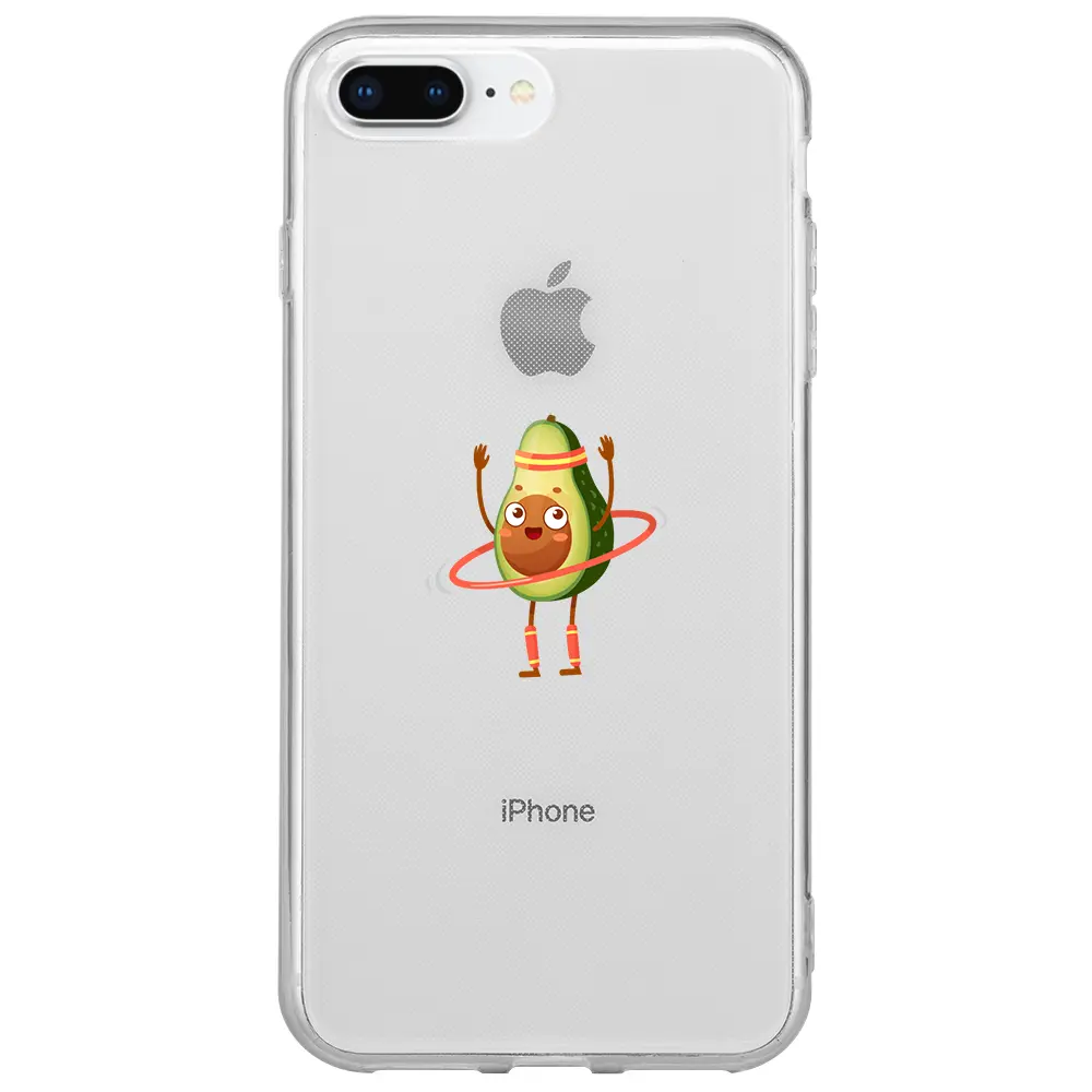 Apple iPhone 7 Plus Şeffaf Telefon Kılıfı - Fit Avokado