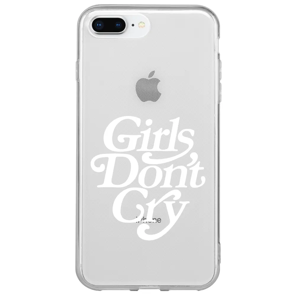 Apple iPhone 7 Plus Şeffaf Telefon Kılıfı - Girls Don't Cry