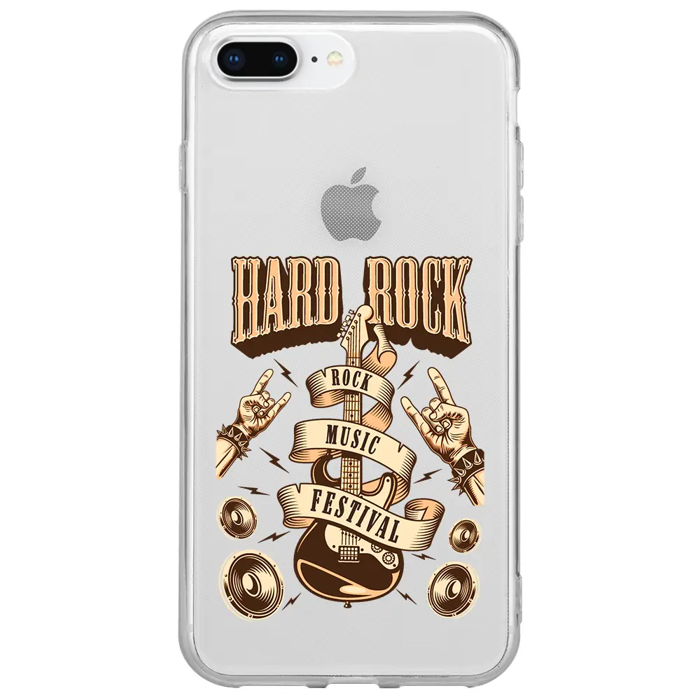 Apple iPhone 7 Plus Şeffaf Telefon Kılıfı - Hard Rock
