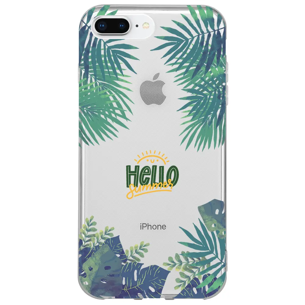 Apple iPhone 7 Plus Şeffaf Telefon Kılıfı - Hello Summer