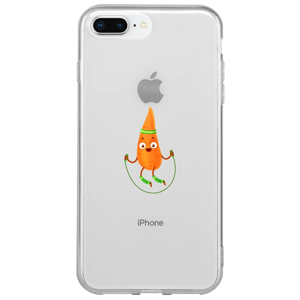 Apple iPhone 7 Plus Şeffaf Telefon Kılıfı - Hopper Havuç