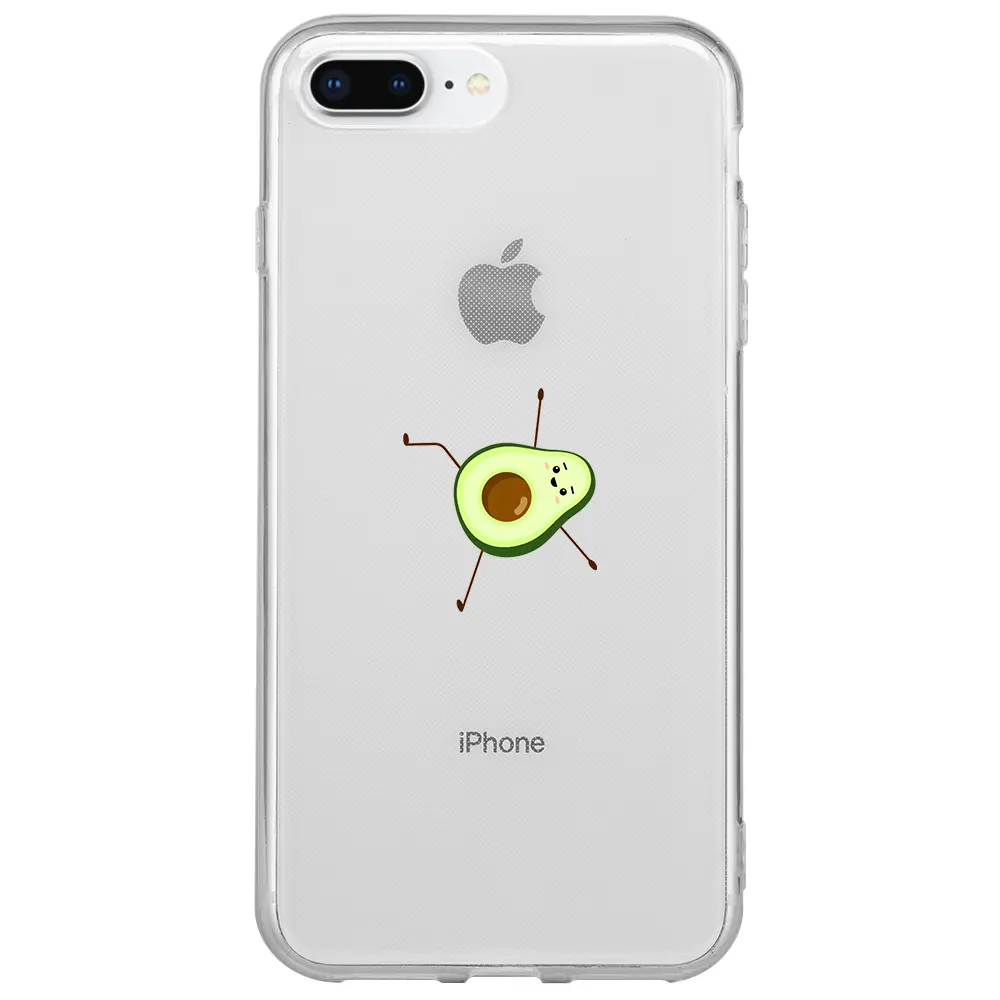 Apple iPhone 7 Plus Şeffaf Telefon Kılıfı - Lazy Avokado