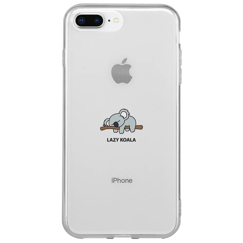 Apple iPhone 7 Plus Şeffaf Telefon Kılıfı - Lazy Koala