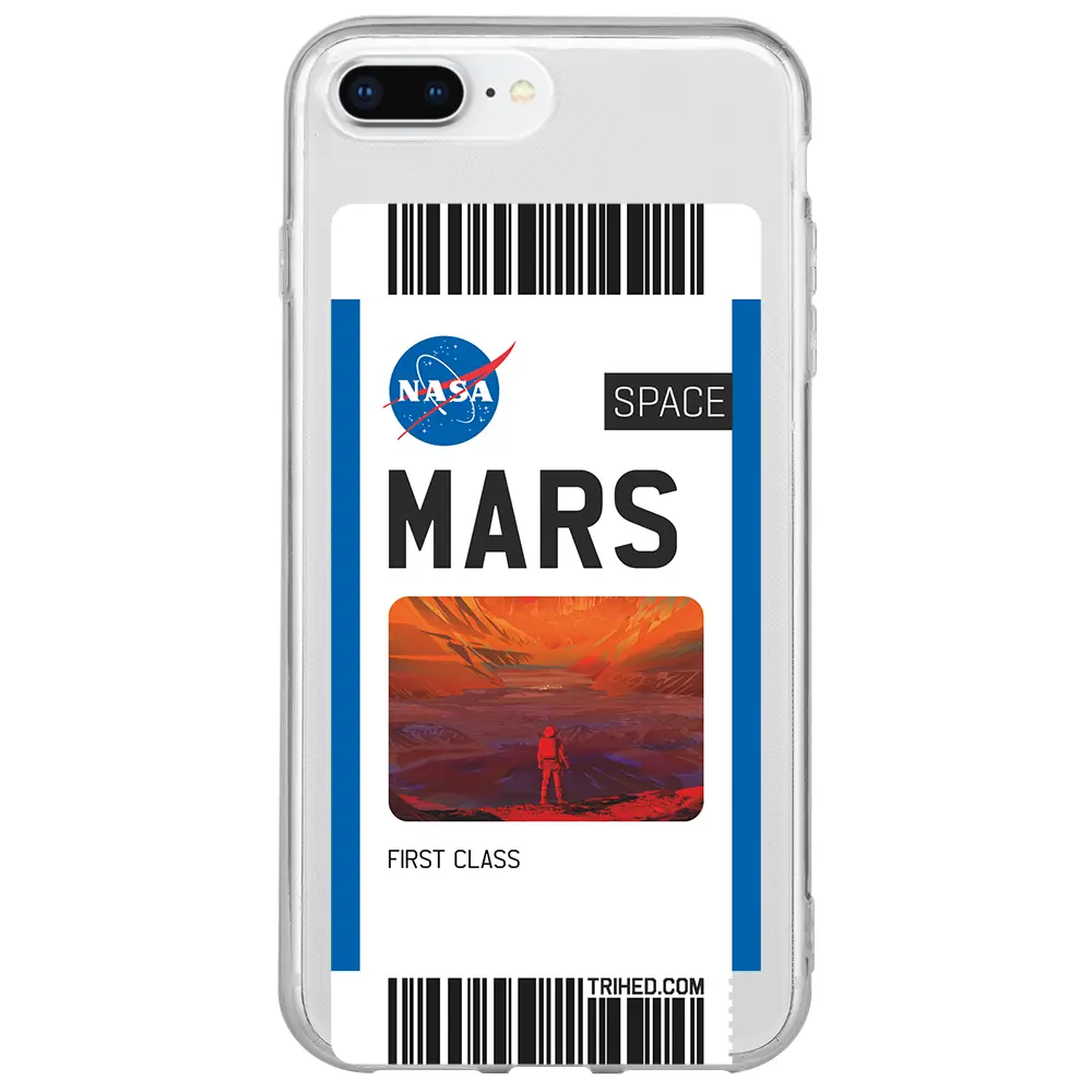 Apple iPhone 7 Plus Şeffaf Telefon Kılıfı - Mars Bileti